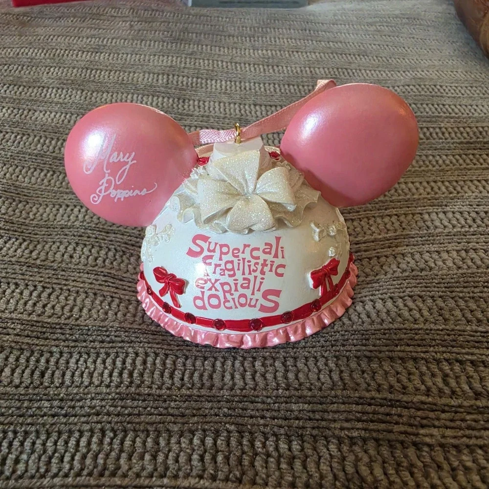 Disney Parks Mary Poppins Mickey Ear Hat Christmas Ornament